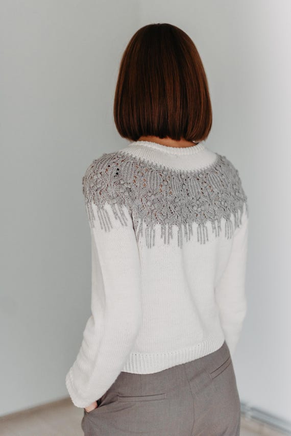 Regalia Sweater | Knitting Pattern | Cables Lace Colorwork
