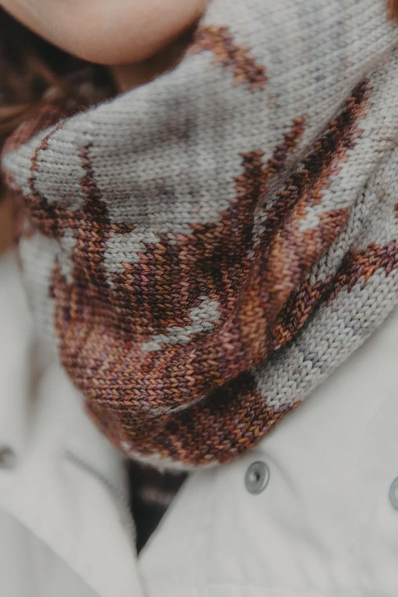 Knitted Mobius Cowl Pattern | Stranded Colorwork | Tube Round Neck ...