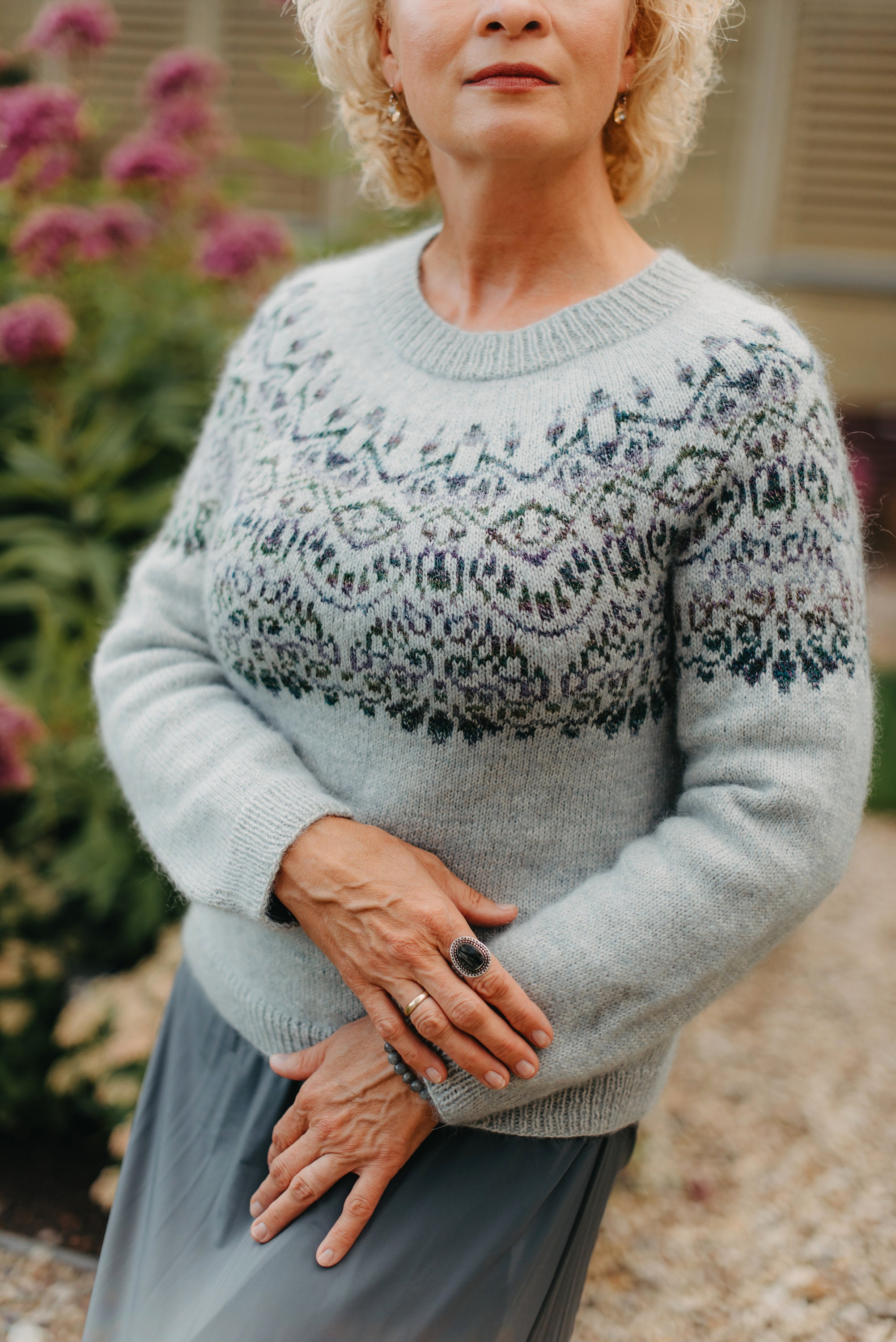 Stranded Colorwork Yoke Sweater Knitting Pattern | Sport Stranded Colorwork Yoke Sweater Knitting Pattern | Sport