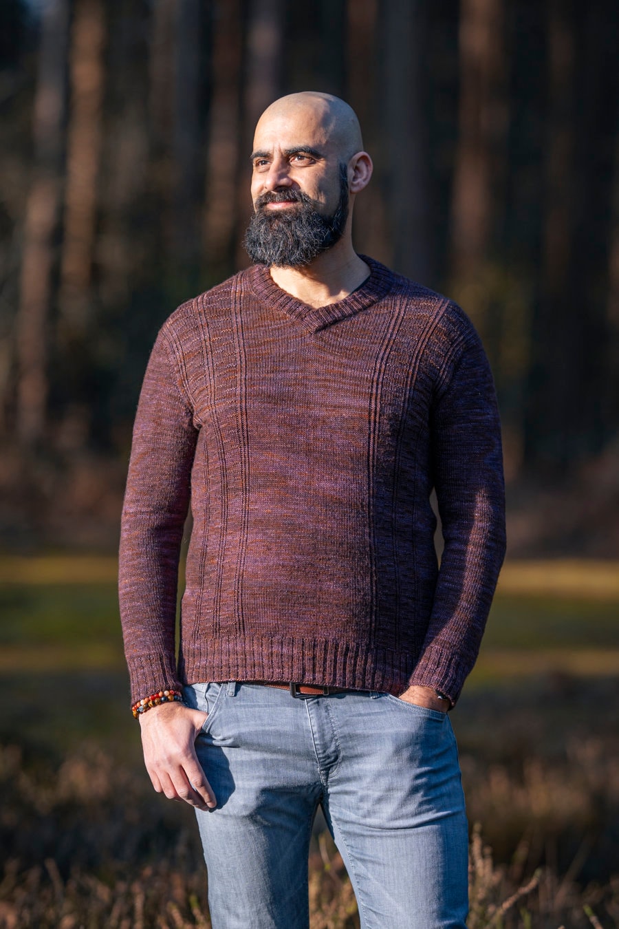 Men Sweater Knitting Pattern | Top Down Seamless Knitwear | V Neck Pullover  | Fingering Weight | PDF - Etsy