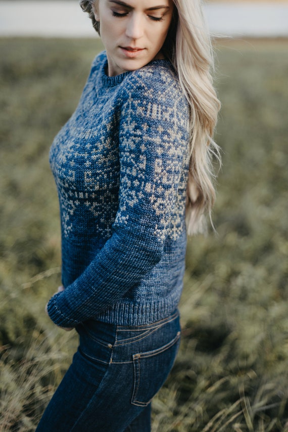 Sweater Knitting Pattern | Stranded Colorwork | Top Down Sweater Knitting Pattern | Stranded Colorwork | Top Down