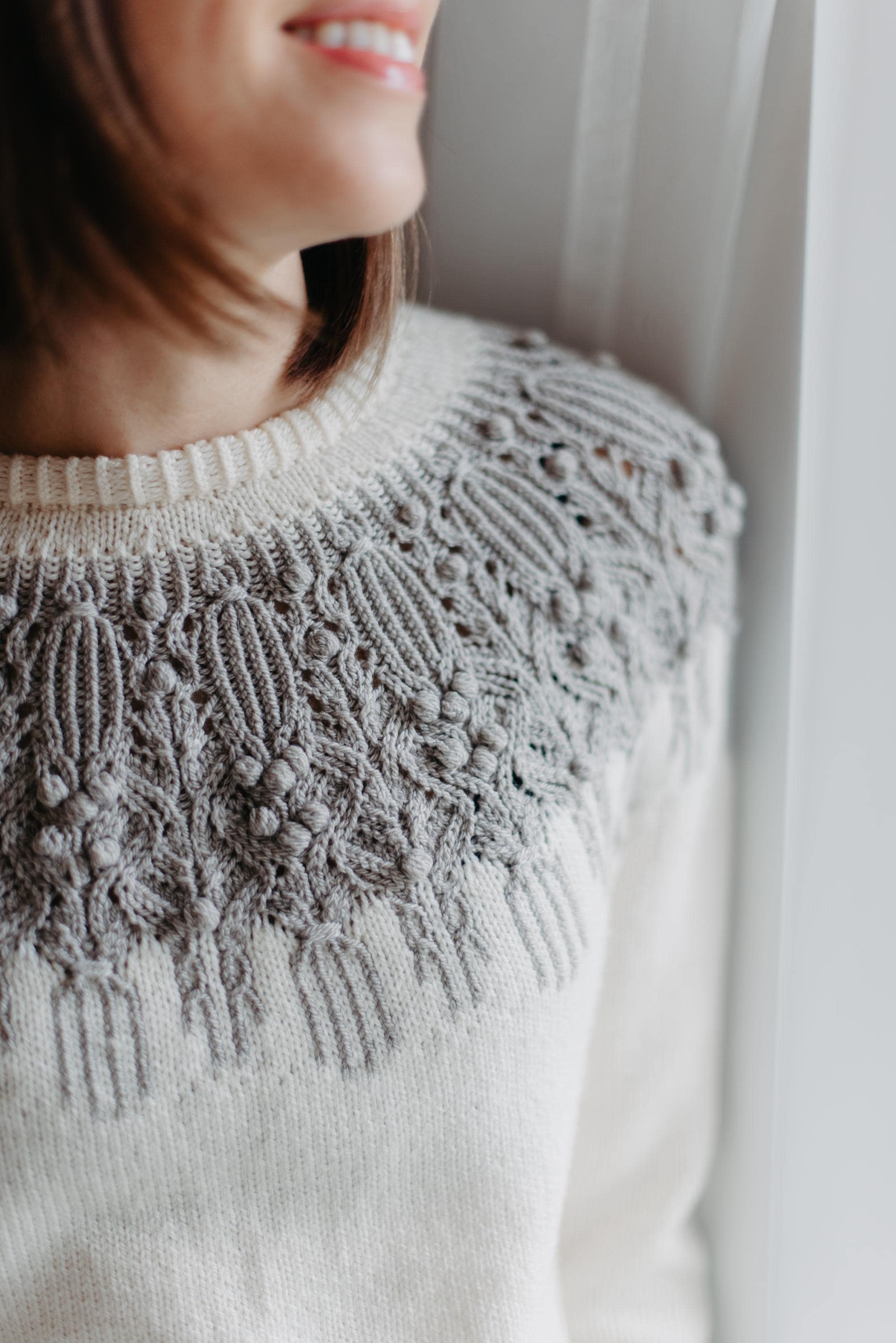 【SCENERITY】Wearable Collar Knit Regalia Sweater | Knitting Pattern | Cables Lace Colorwork