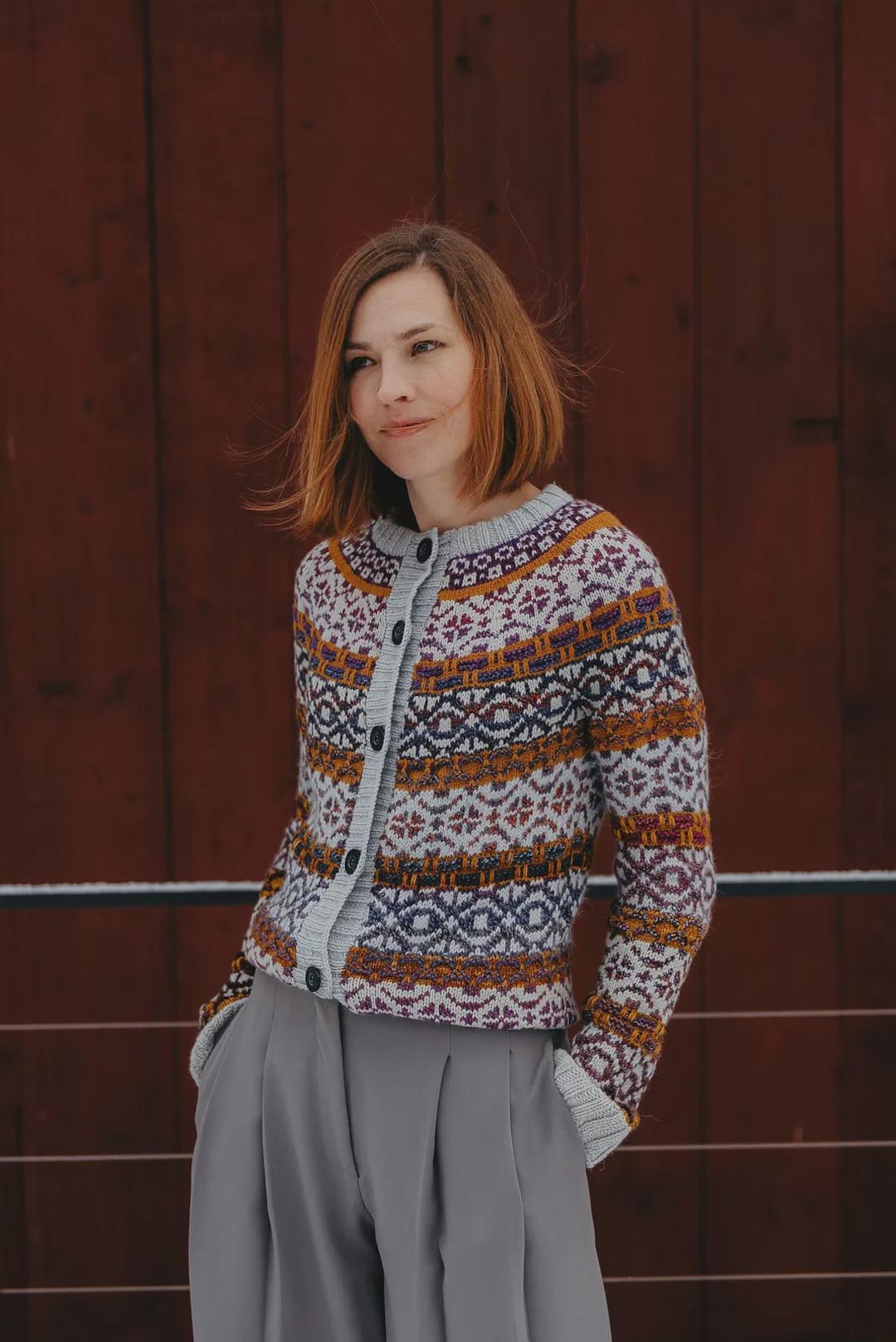 Rujuu Rujuu Sweater Stranded Colourwork Knitting Pattern | Steeked Cardigan ...