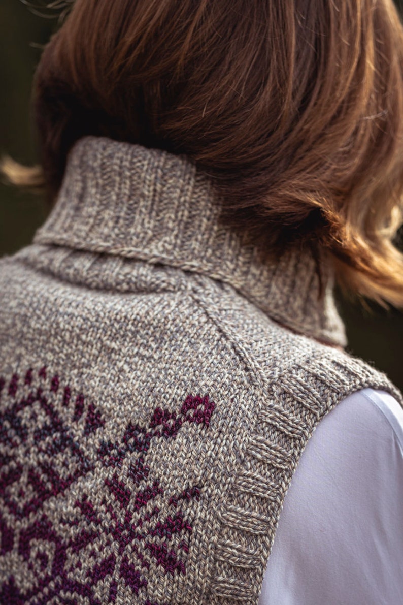 Turtleneck Collar Knitting Pattern | Stranded Colorwork Cowl | Knitted ...