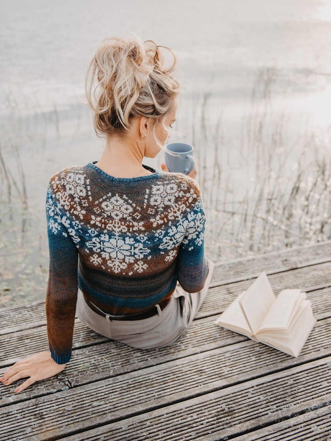 drawing knit top soduk