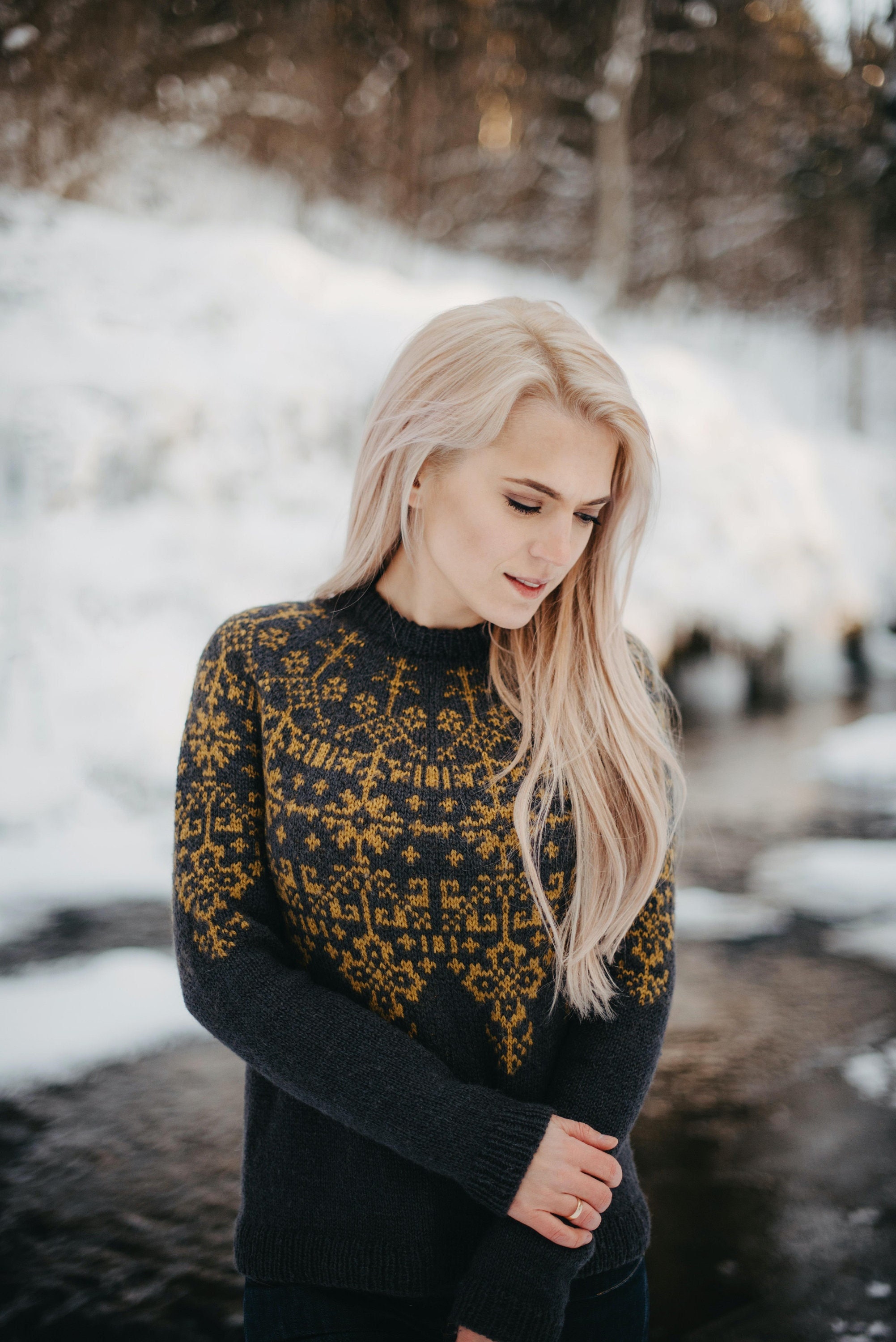 Sweater Knitting Pattern | Stranded Colorwork | Top Down Sweater Knitting Pattern | Stranded Colorwork | Top Down