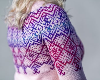 KNITTING PATTERN - Easy Slip Stitch Yoke Sweater, Pullover