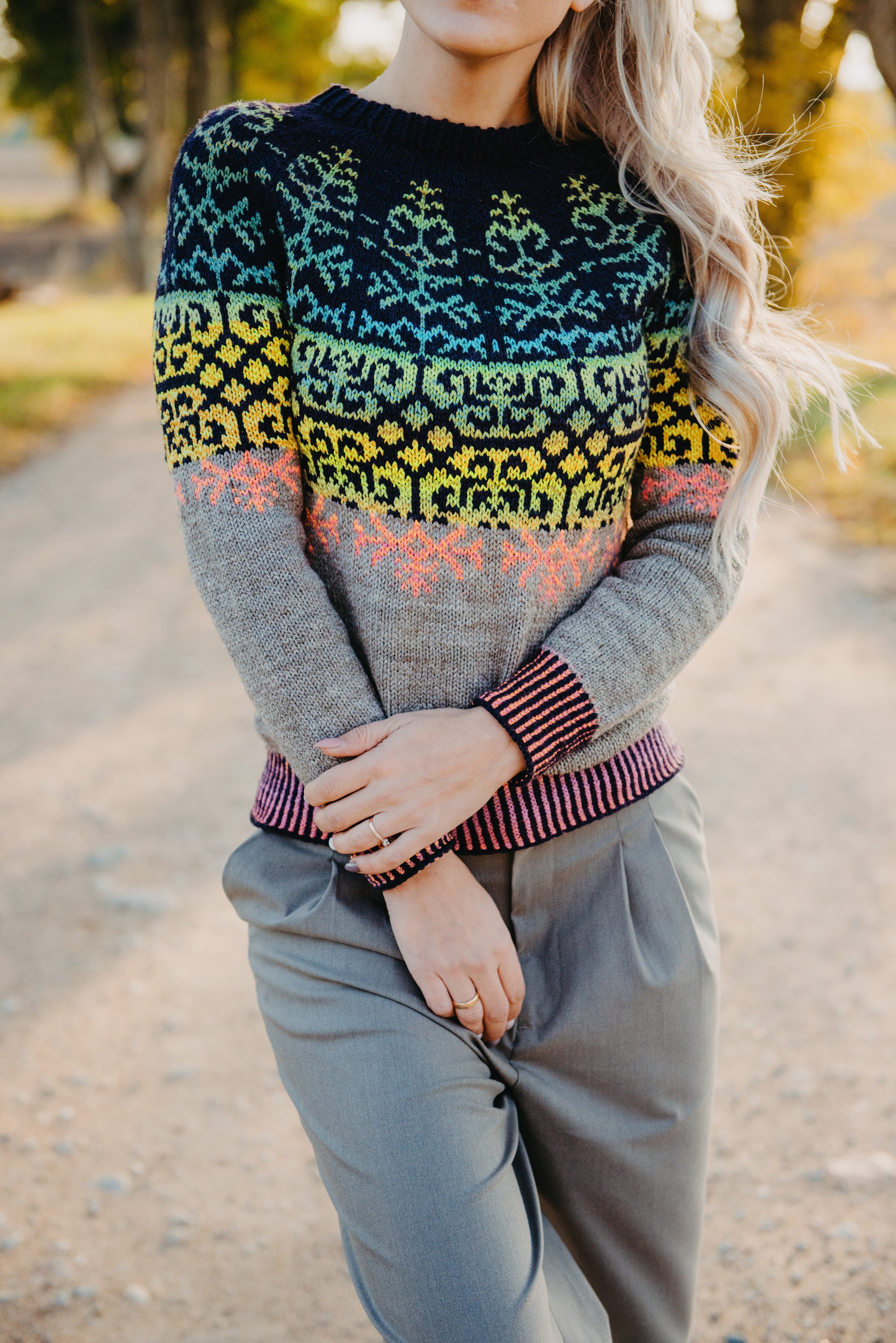 トップス nknit pattern pullover sweat 130size KNITTING PATTERN | Easy Knit Top Down Raglan Sweater | Full