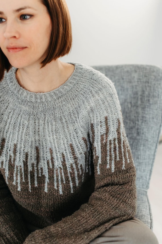 Lightfall Sweater Knitting Pattern | Boucle Stranded