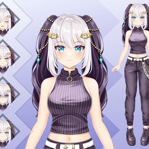 VTuber Custom LIVE2D Model / VTuber Commission / VTuber Design / Rigging anime girl female model