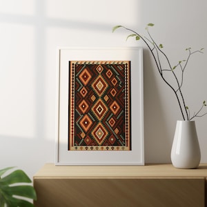 Rug Art - Kurdischer Teppich 3.2 (مافور، ماور، ماور، ماور، ماور، وورد،), Pop Art, Traditionelle Kunst, kurdische Kunst, Posterdruck, Farbposter, DIY