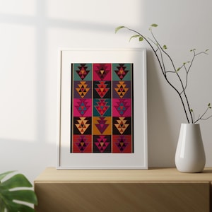 Arte de tapete - Tapete curdo 3.1, Arte tradicional curda, Kurdi, Pôster de tapete, Artista curdo, Impressão de tapete, tapete vintage, Tapete antigo, Tapete decorativo