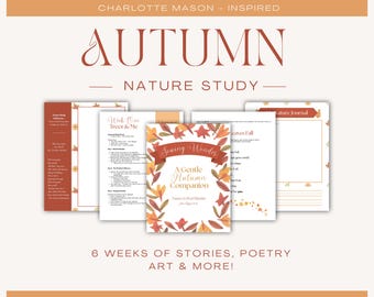 Plan de estudio de la naturaleza para preescolar cristiano de otoño / Canasta matutina de educación en casa de Charlotte Mason / Plan de lección imprimible de 6 semanas (PDF, 4 a 6 años)