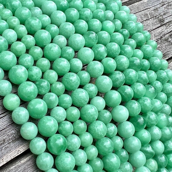 African Jade gemstone Beads Strand 4mm 6mm 8mm 10mm Semi Precious Natural Loose Beads 38cm strand for Jewelry Crafting Bracelet Mala