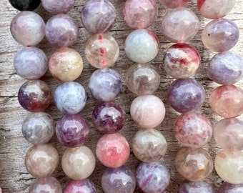 Cherry Tourmaline Gemstone 6mm 8mm Beads 39cm Strand Natural Semi Precious Stone Loose Beads for Jewelry Crafting Bracelet Mala Macrame