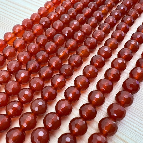Roter Achat Edelstein Perlen 39cm Strang natürliche 4mm 6mm 8mm lose Perlen für Schmuck Armbänder Halskette Mala Herstellung