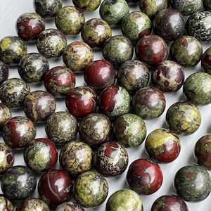 Dragon's Blood Jasper 6mm 8mm Beads 39cm Strand Natural bloodstone Loose Beads Heliotrope for Jewelry Bracelet Necklace Mala Crafting