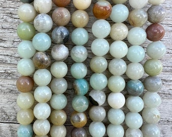 Natural China Amazonite Gemstone 4mm 6mm 8mm Beads 38cm Strand Loose Beads for Jewelry Bracelet Necklace Mala Crafting