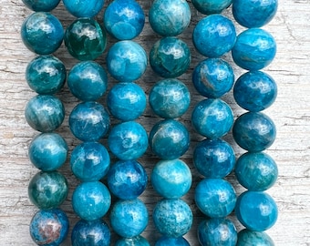 Apatite Gemstone 4mm 6mm 8mm 10mm Beads 39cm Strand Natural Loose Beads for Jewelry Bracelet Necklace Mala Crafting