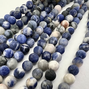 Natuurlijke sodaliet edelsteen kralenstreng rond mat 4 mm 6 mm 8 mm stenen kralen.