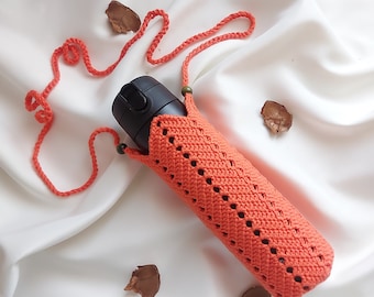 Porte-bouteille au crochet orange, sac isotherme, sac à bandoulière, cadeau pour elle