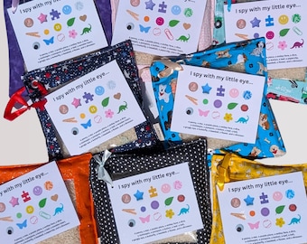 I-Spy Quiet Bag | Sensory Seek and Find Game | Road Trip Activity