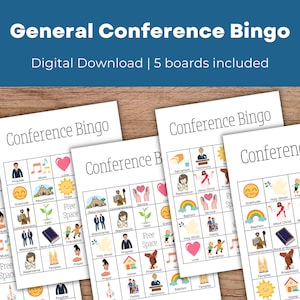 General Conference Bingo for Kids
