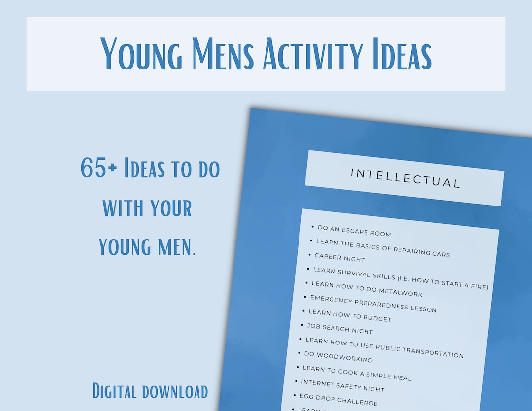LDS Young Men's Activity Ideas Digital Download Etsy
