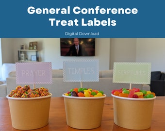General Conference Treat Labels for Kids