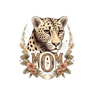 Conception de maman guépard, Pdf, Svg, Png, Jpg, Livres, Impression d'animaux rétro, téléchargement numérique, Fabrication de cartes, fabrication artisanale, animal terrestre le plus rapide, Mama