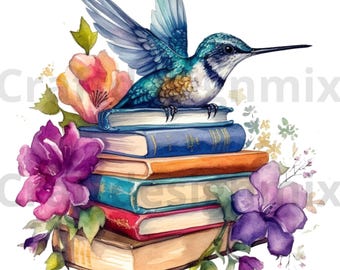 Watercolor hummingbird, sublimation designs downloads, hummingbird art, Watercolor Bird, hummingbird Clipart, clip art, PNG, JPG, SVG,Pdf