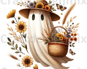 Cute Ghost PNG, Ghost Halloween Png, Girly Ghost, Ghost Png, Spooky Season Png, Halloween Shirt Png, Spooky Sublimation