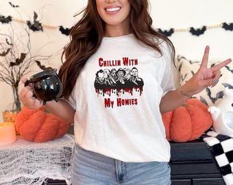 Horror Movie Legends T-Shirt: Chillin' With My Homies Unisex Tee