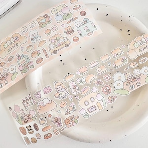 Kiss Cut Sticker Roll Flower Island Sample Loop Washi Tape PET Tape