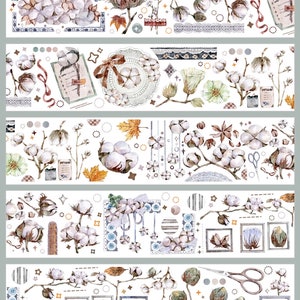 Cotton Puffs PET Tape 棉团团 | Sample Loop | 6cm x 100cm | Journaling, Stickers, Collage Tape