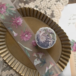 Loi Design Epiphyllum PET Tape Translucent PET Tape | Sample Loop | Collage, Journaling, Bullet Journal