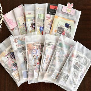 CLEARANCE Stationery Grab bag Stickers Ephemera Note sheets washi tape