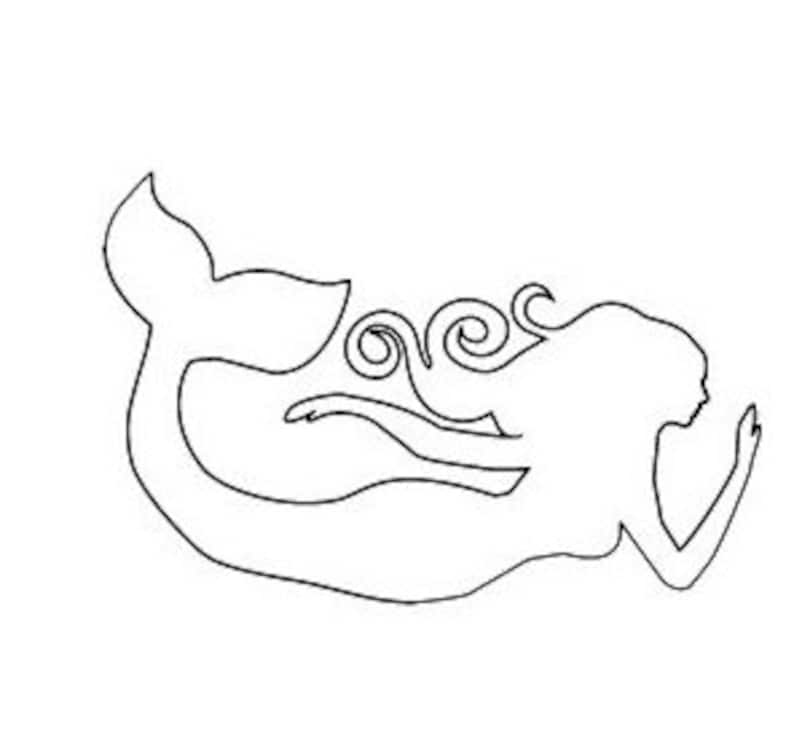 Pretty Swimming Mermaid SVG - Etsy