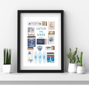 Beachy Blue Matchbox artwork