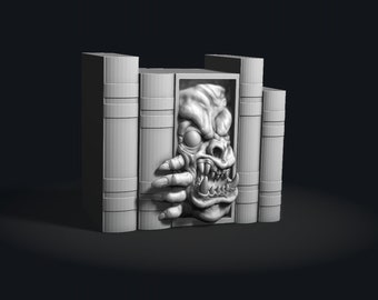 Porte-livre/coin livre monstre - Ajoutez une touche magique à vos étagères ! - Cadeau d'Halloween - STL - Fichiers d'impression 3D