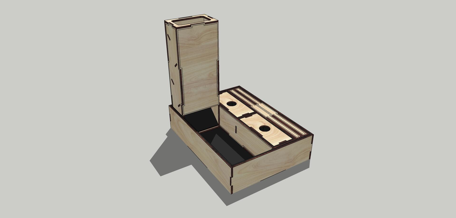Collapsible 3in1 Dice Box With Built-in Dice Tower, Drawers & Tray ...