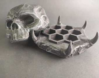 Skull Dice Box - 3D print .STL - Necromancer Box , Halloween Gift - file Digital Product