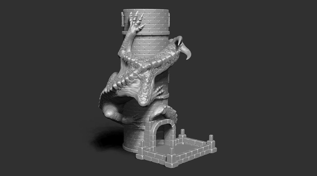 Dragon Dice Tower 3D Print Digital File Stl Etsy