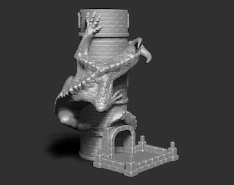 Torre de dados de dragón - Impresión 3D - Archivo digital - stl
