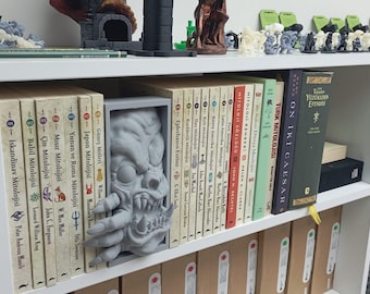 3D Printed Monster Book Nook - Spooky Bookshelf Decor (STL)