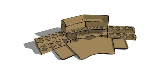 Miniature Painting Station Laser Cut Files for 4mm MDF Plywood 36mm Bottles and Paint brush Organiser Digital Product