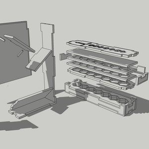 3-in-1 Dice Box, Dice Tower & Dice Tray SVG, Ai, DXF - 4mm Collapsible Laser Cut Files for Tabletop Games - Digital Download image 10