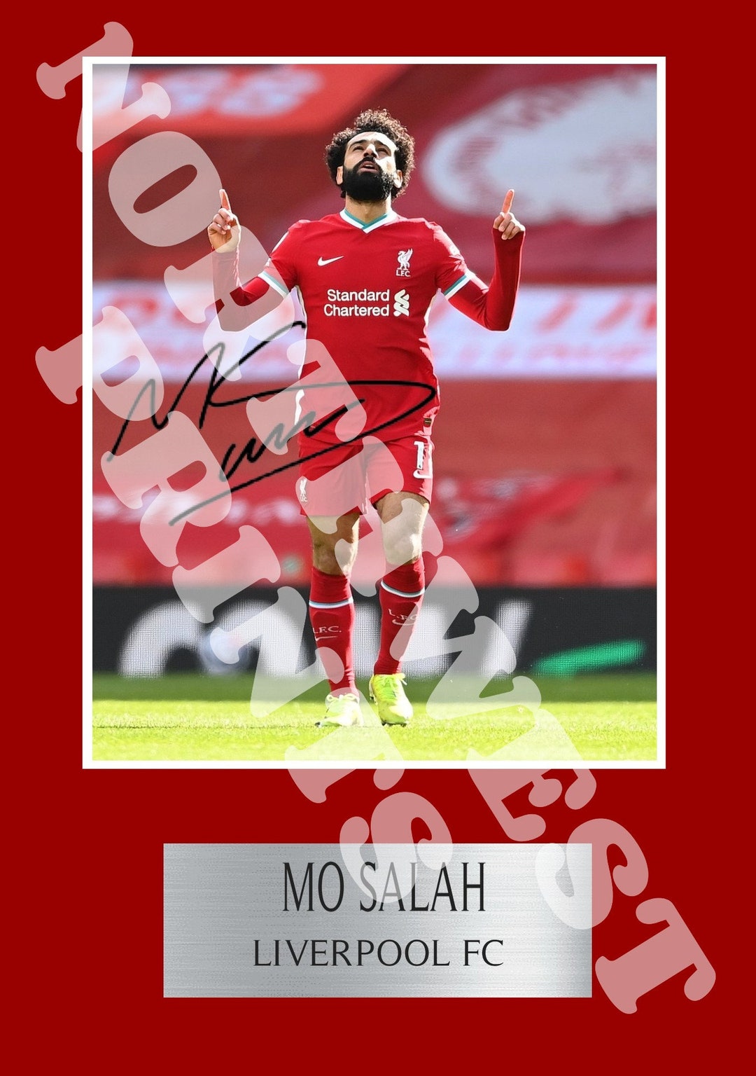 Liverpool FC Mo Salah Signed A4 Print Autographed LFC Etsy