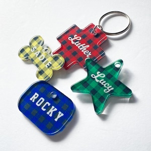 Personalized Pet ID Tag: Custom Acrylic Dog & Cat Collar Charm