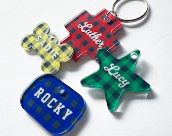 Personalized Pet ID Tag: Custom Acrylic Dog & Cat Collar Charm